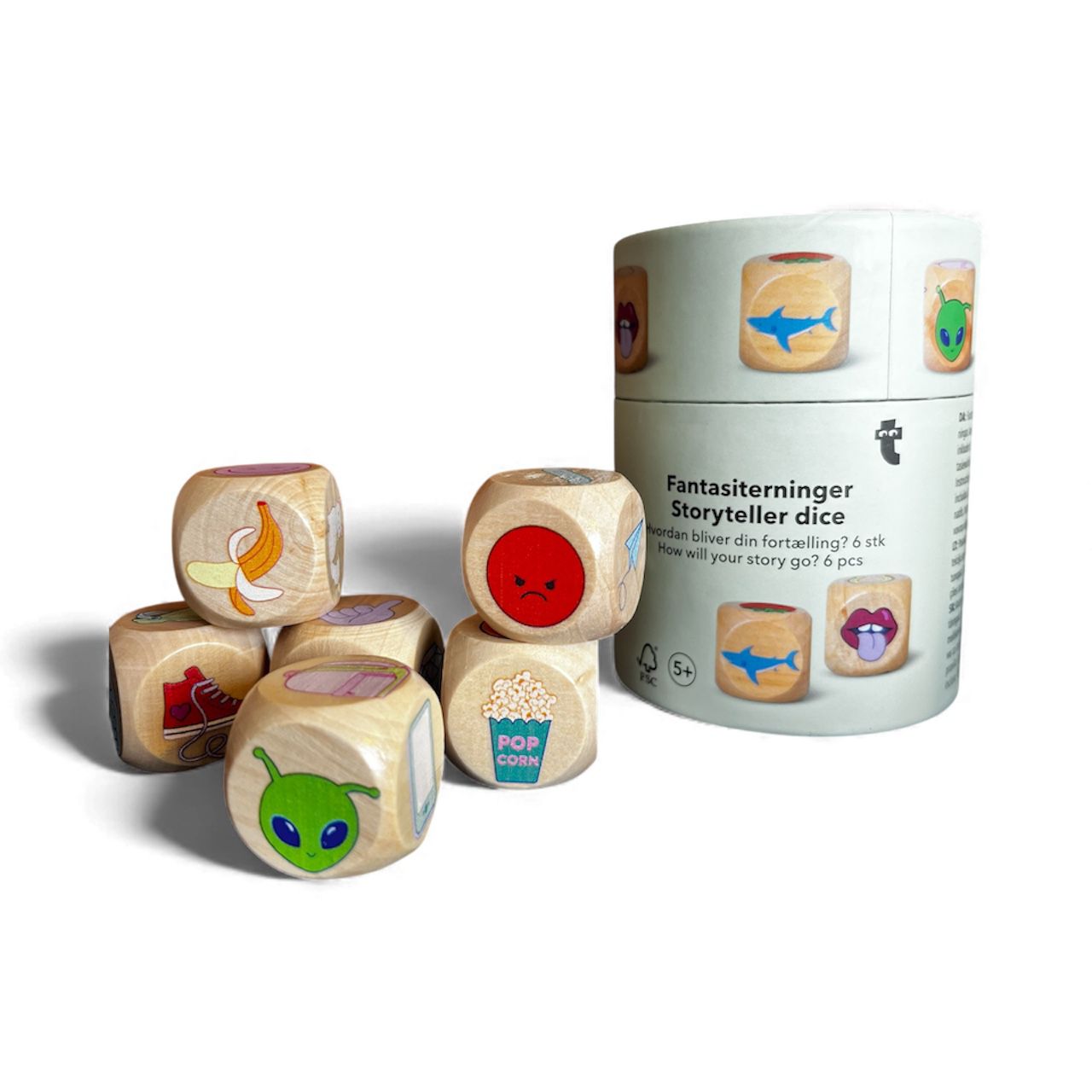 DADOS CONTADORES DE HISTORIAS - STORYCUBES - STORYTELLER DICE - wood